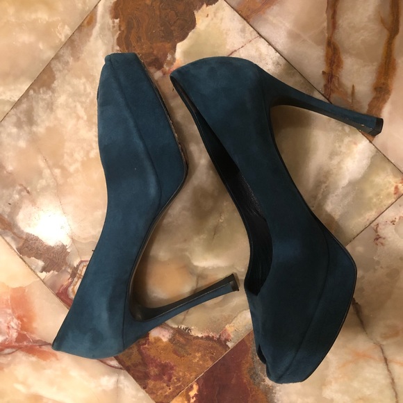 YSL sz 40 Suade shoes blue - Picture 5 of 5
